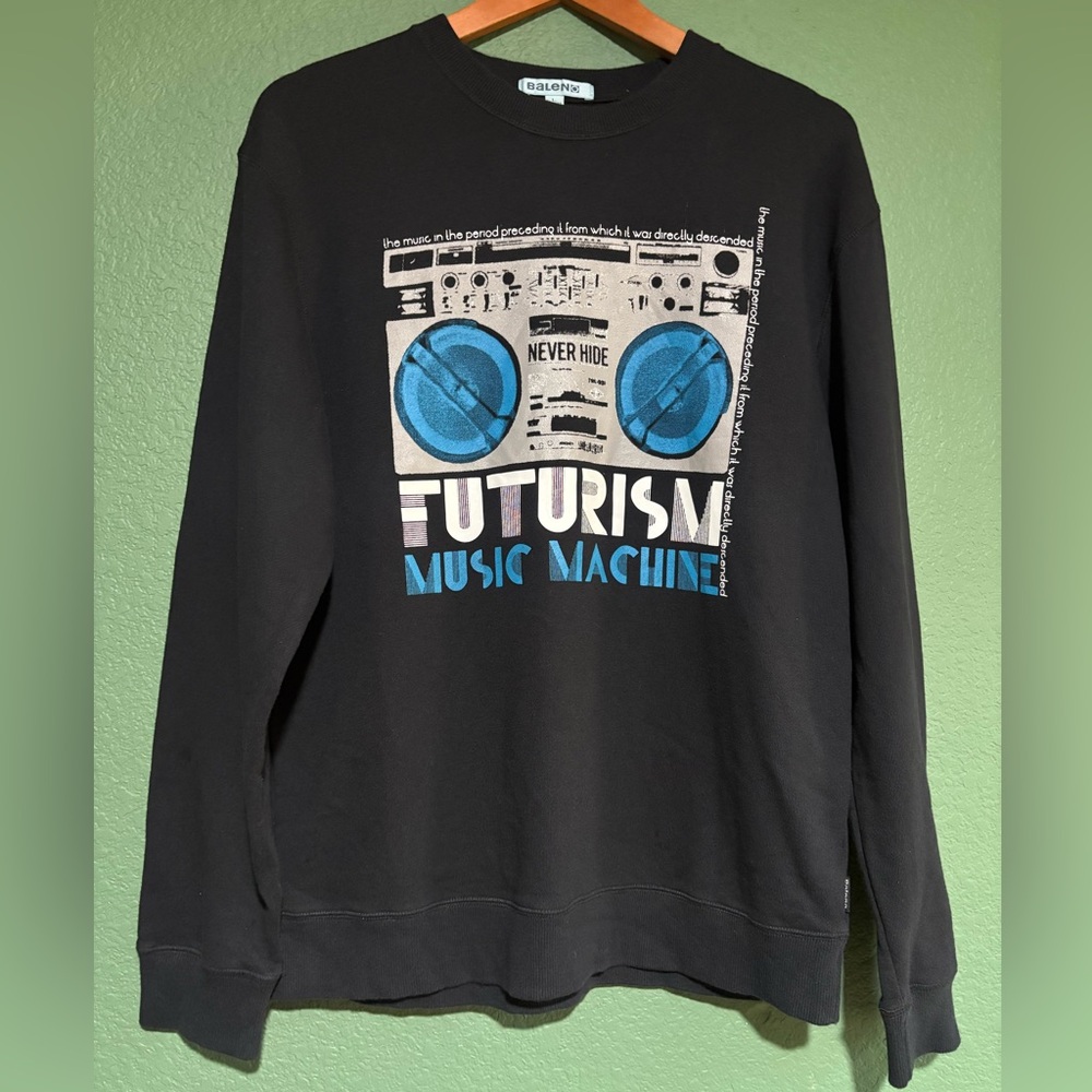 Baleno Futurism Music Machine Graphic Crewneck Sweatshirt